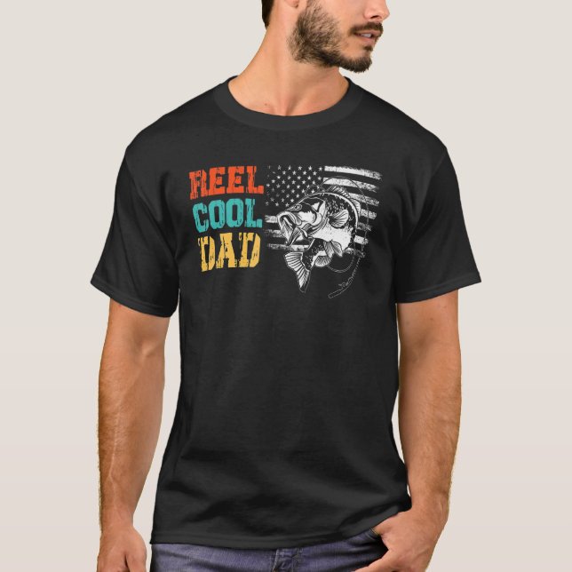 Riktigt Cool Pappa Fiskare Fiskar Fars Dag 4e T Shirt (Framsida)