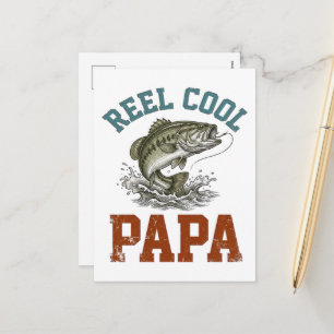 Riktigt cool pappa fiske fars dag helg vykort