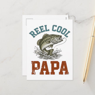 Riktigt cool pappa fiske fars dag helg vykort