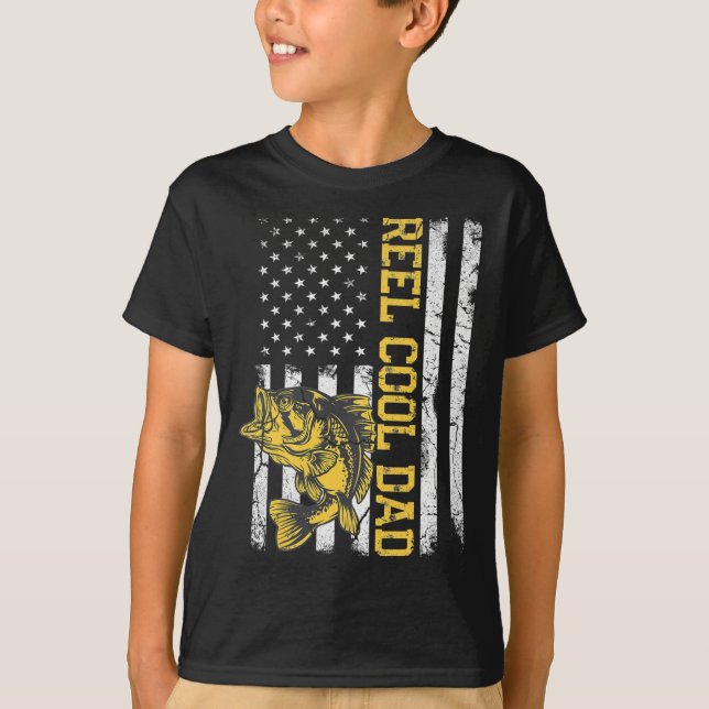Riktigt cool pappa Fiske Fars dag present 4:e juli T Shirt (Framsida)