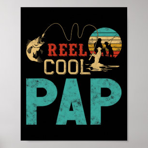 Riktigt cool pappa fiske Fars dag-present för fisk Poster