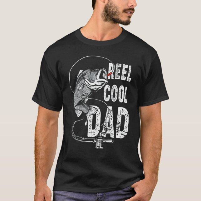 Riktigt cool pappa fiske  Fars dag T Shirt (Framsida)