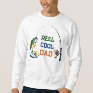 Riktigt Cool Pappa Fiske Puns Roligt Farsdagsprese Lång Ärmad Tröja