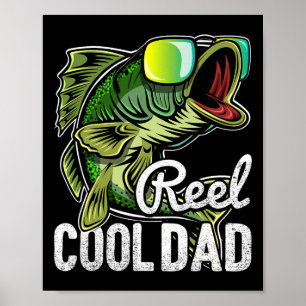 Riktigt cool pappa fiske solglasögon rolig fadersd poster