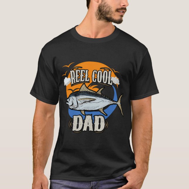 Riktigt Cool Pappa Fiske T Shirt (Framsida)