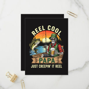 Riktigt cool pappa smyger det verkliga inbjudan vykort