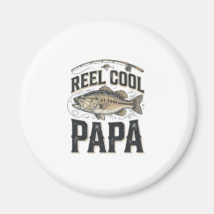 Riktigt Cool Pappa Vintage Fiske Vektor Design_1 Magnet