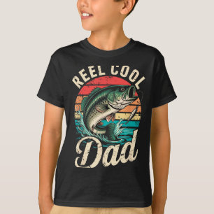 Riktigt cool pappa vintage roliga män fiske matcha t shirt