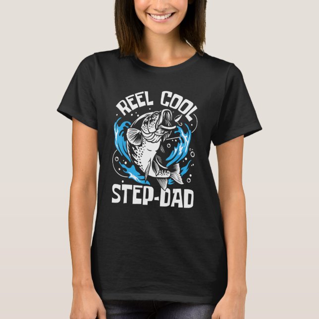 Riktigt cool styppapa Fiskefarfar dag steppappa T Shirt (Framsida)