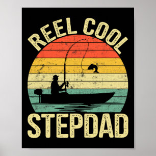 Riktigt cool styvpappa fiskpresenter för fadersdag poster