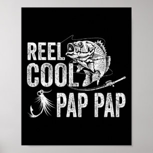 Riktigt coola Pap Pap-fiskegåvor för fars dag Poster