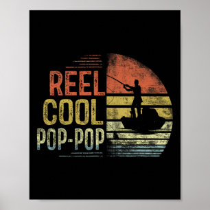 Riktigt coola Pop-pop-fiskegåvor Pop-pop födelseda Poster