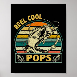 Riktigt coola pops fiske faders dag för farfar pap poster