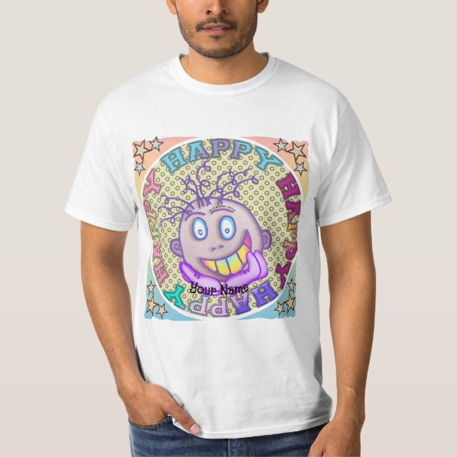 Riktigt Glad Ansikte T Shirt (Framsida)