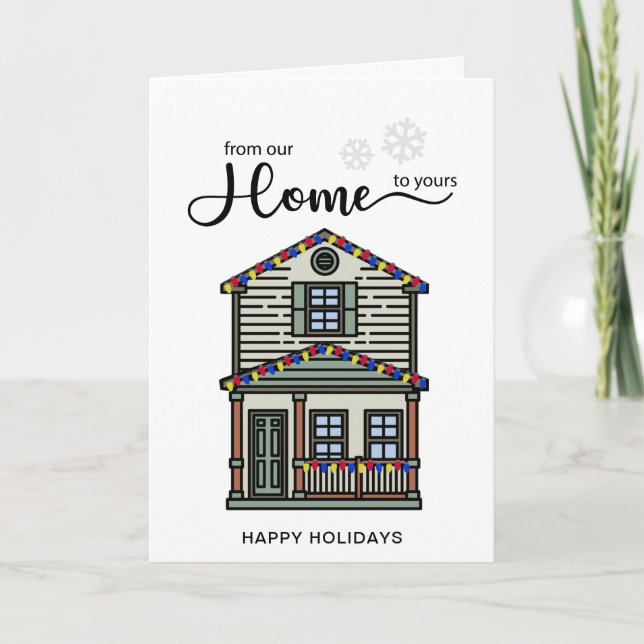 Riktigt Gods från vårt Helgdag hemma Helgkort (Framsida)