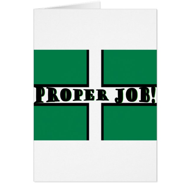 Riktigt jobb - Devon Hälsningskort (Framsidan)