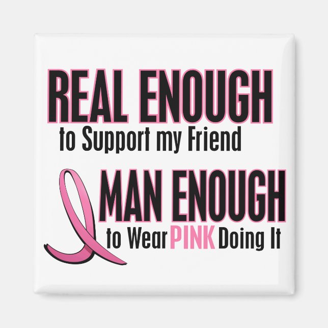 Riktigt nog med BRÖSTCANCER T-Shirts (vän) Magnet (Framsidan)