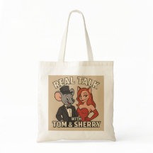 Riktigt Snack med Tom och Sherry Tecknad Totebag