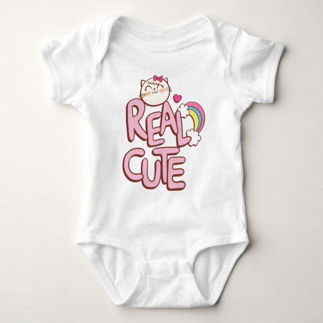 Riktigt söt katt  t shirt (Framsida)