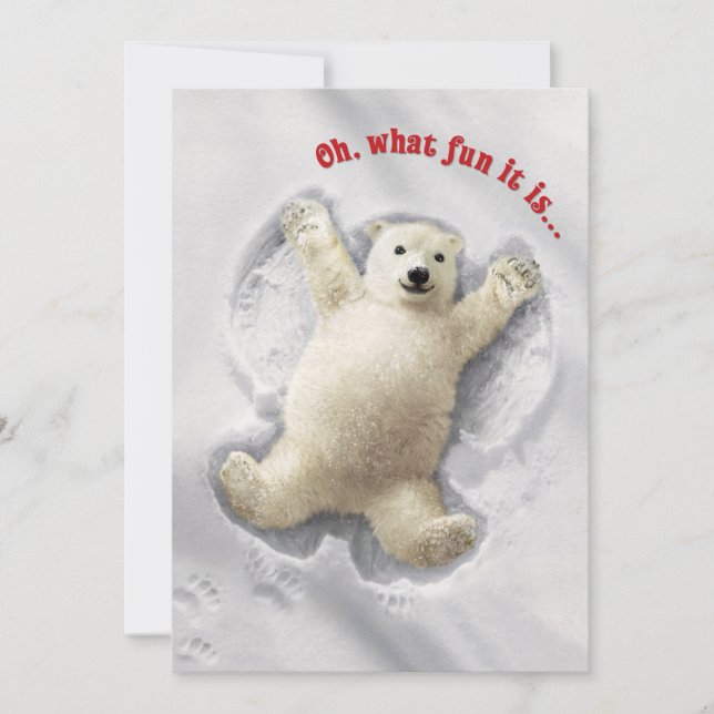 Riktigt stor snöängel inbjudningar (Framsida)