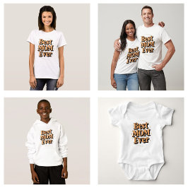 Riktigt unik typografi Bästa mamma någonsin T Shirt