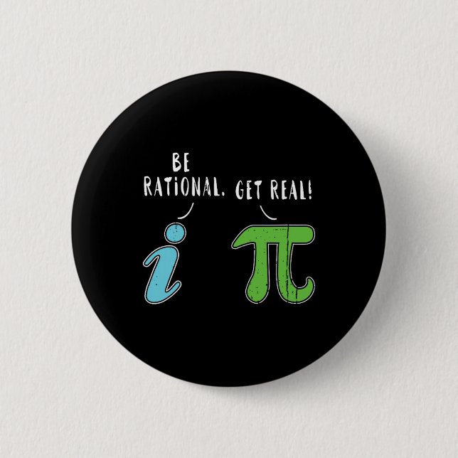 Riktigt väl Rational-funny Math Meme Math Nerd Pi  Knapp (Framsida)