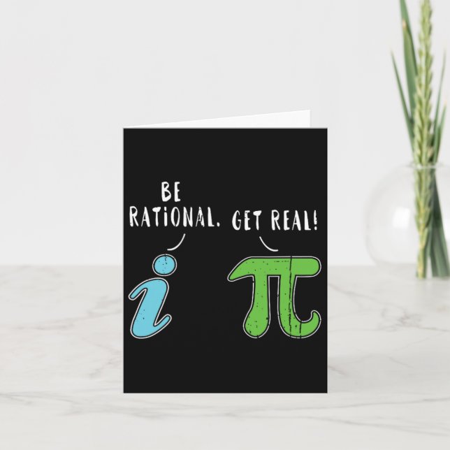 Riktigt väl Rational-funny Math Meme Math Nerd Pi  Kort (Framsida)