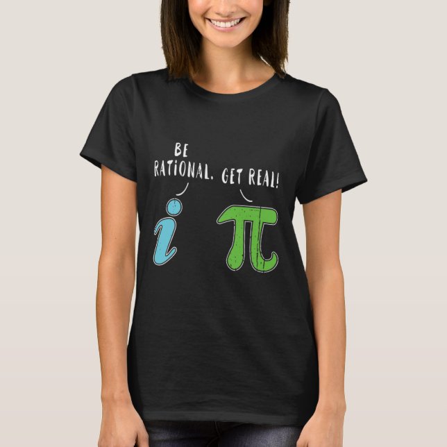 Riktigt väl Rational-funny Math Meme Math Nerd Pi  T Shirt (Framsida)
