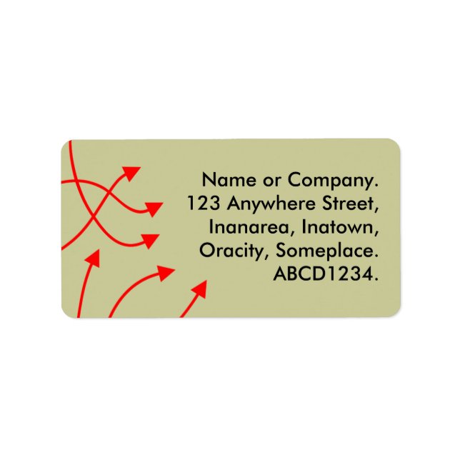 Riktlinjer - Blek Khaki Adressetikett (Framsidan)