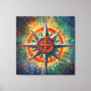 Riktning i Chaos (Compass Ro) Canvastryck