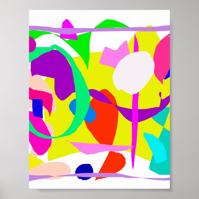Riktningar Alphabet Sense Fence Avocado Paint Poster (Framsidan)
