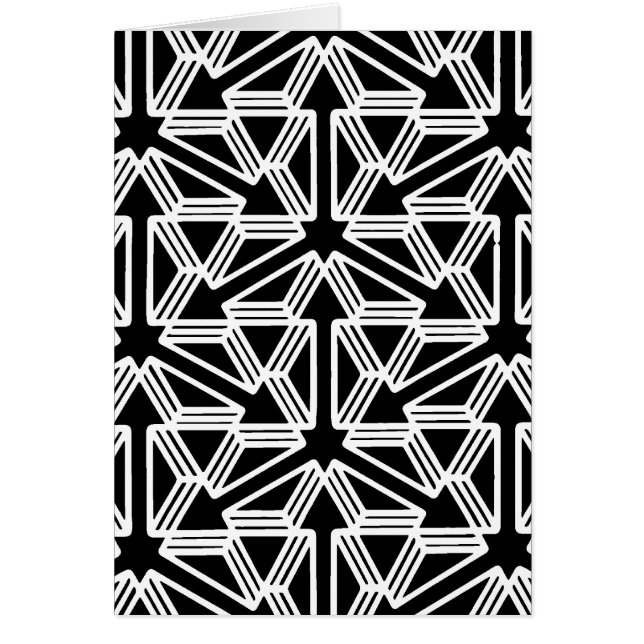 Riktningar - geometrisk konst hälsningskort (Framsidan)