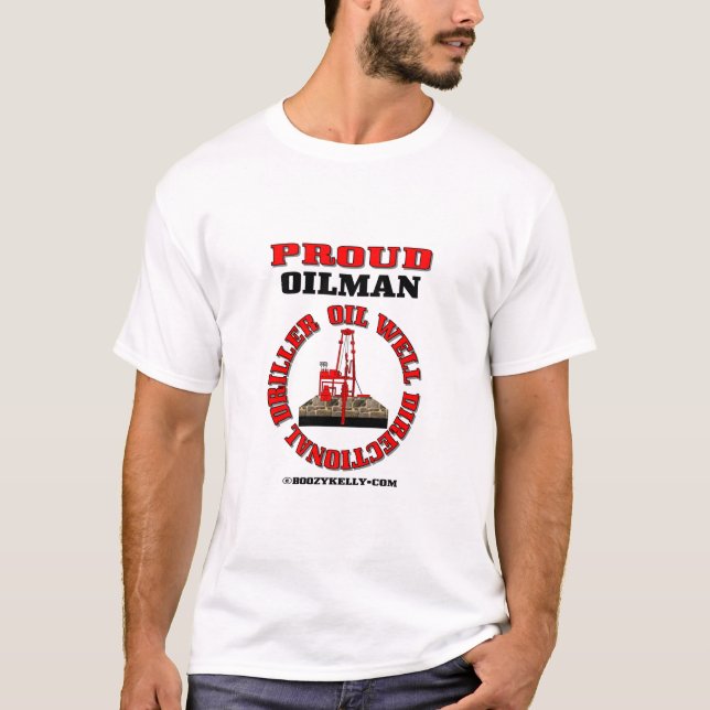 RiktningsDriller, T-tröja, oljabrunn, oilfield, T-shirt (Framsida)
