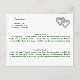 Riktningskort för anpassningsbar Lime Hearts Tilläggskort