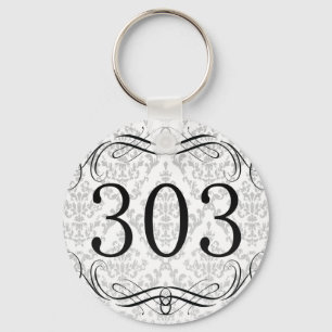 Riktnummer 303 nyckelring