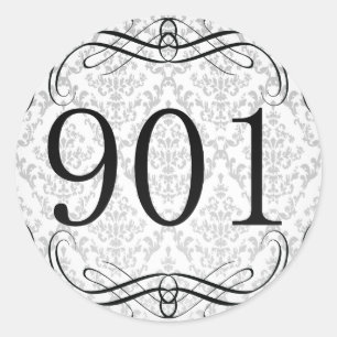 Riktnummer 901 runt klistermärke