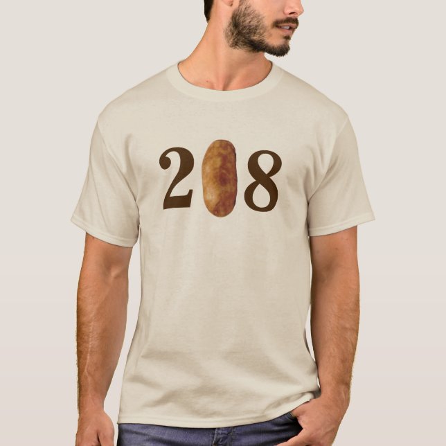 Riktnummer för 208 Idaho Tee Shirt (Framsida)