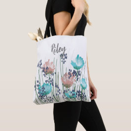 Riley Blommig Monogram Tygkasse