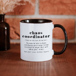RILEY Chaos Coordinator Definition Office Coarbeta Mugg<br><div class="desc">Den här keramiska mugg har en modern typsnittskombination och roligt definition av "kaossamordnare". Det här kaffet kopp är perfekten till din favoritkontorschef,  medarbetare,  chef eller till och med en upptagen mamma där ute.</div>