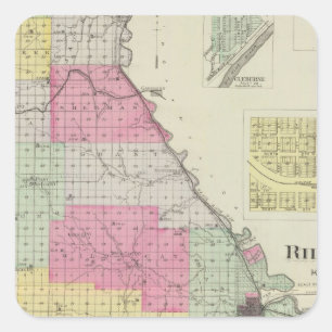 Riley County Kansas Fyrkantigt Klistermärke