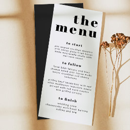 RILEY Fet Modern Retro Lång Let's Eat Meny Kort