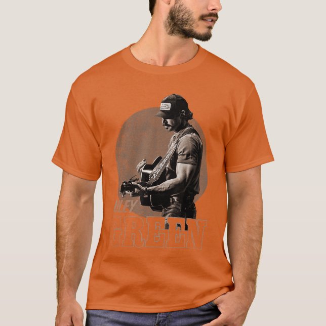 Riley Green Circle Gitarr Foto familj T Shirt (Framsida)