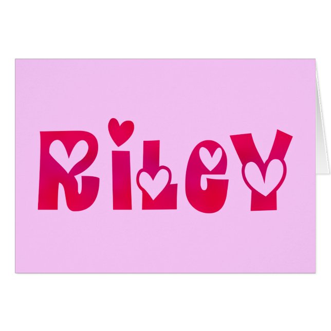 Riley i Hearts Hälsningskort (Framsidan Horizontal)