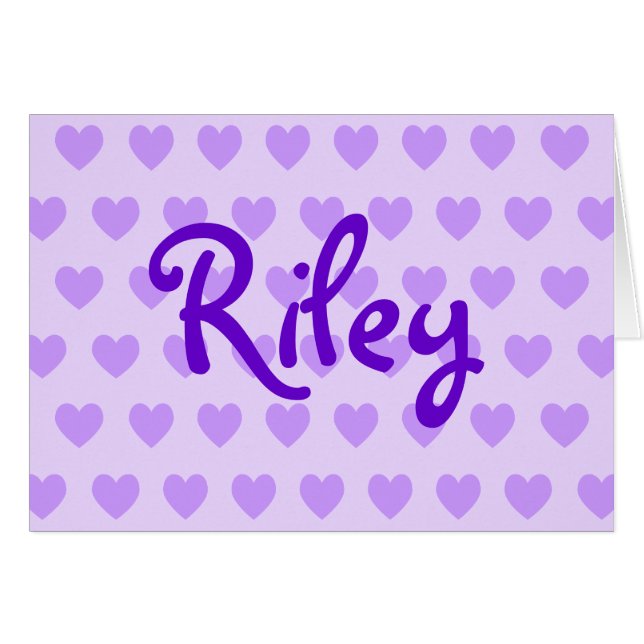 Riley i Lila Hälsningskort (Framsidan Horizontal)