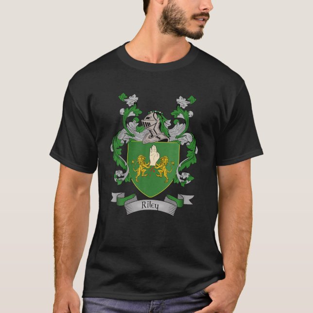 Riley Jackar av Arm | Riley Surname Family Crest T Shirt (Framsida)