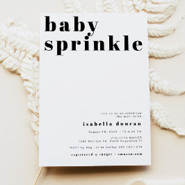 RILEY Modern Bold Contemporary Baby Sprinkle Inbjudningar