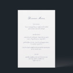 Riley Navy Blue Elegant bröllop Menu<br><div class="desc">Elegant bröllop-menyer med en tidlös design med skript och serif typsnitt.</div>