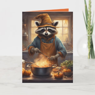 Riley Raccoon Halloween-recept rolig Halloween Kort