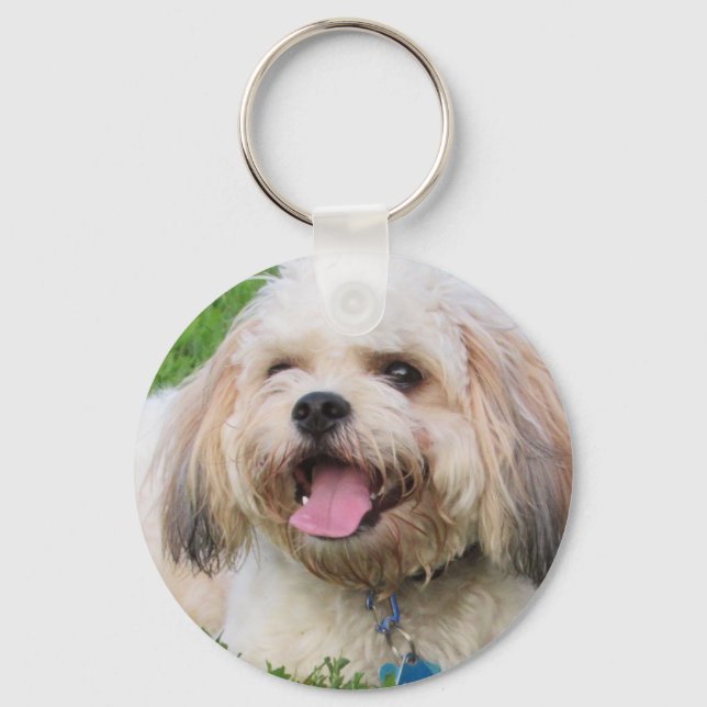 Riley the Cavachon Keychain Nyckelring (Framsida)