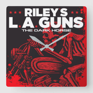 Rileys L.A.GUNS Black Vinyl Cover Art Fyrkantig Klocka